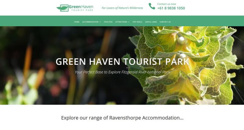 green haven website header