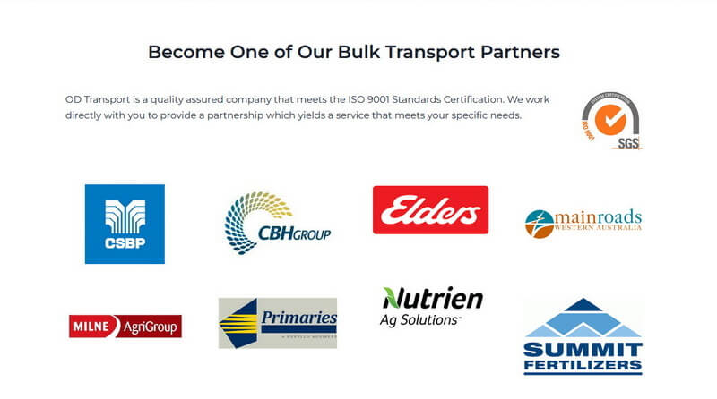 OD Transport Partner logos